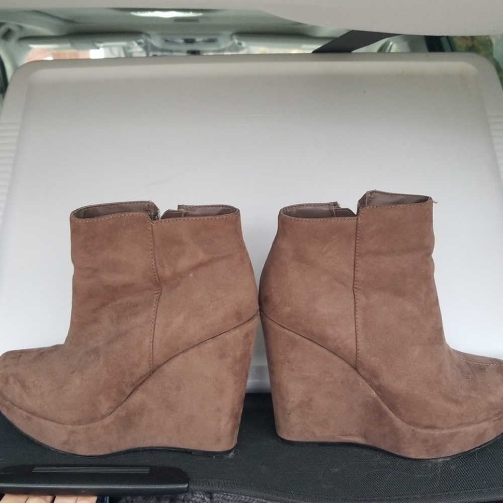 Tan booties